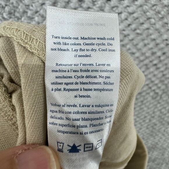 Faherty Pants Womens XS Khaki Beige Pull On Elastic Waist Mid Rise Straight Leg - Picture 15 of 15